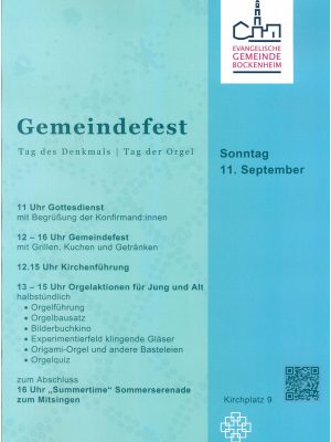 Plakat Gemeindefest 9.11.22